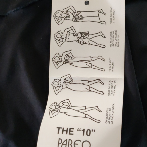 Black Pareo Cover up by Niki Bridges - One Size - Picture 3 of 7